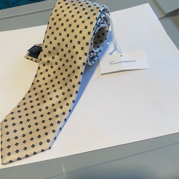 Camicissima Luxury Silk Designer Tie New W Tag - Picture 1 of 5